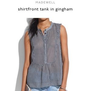 Madewell Shirtfront Tank in Gingham